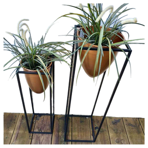 Vase de sol en métal américain Yuchen, écologique, avec revêtement en poudre, forme de vague 3D, pour fleurs, maison et jardin - Product Image 1