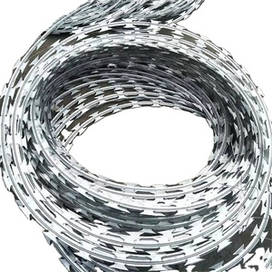 Rouleau de fil de rasoir en spirale électrogalvanisé économique pour la sécurité du périmètre des usines - Product Image 1