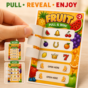 Premium Quality Fruit Theme Pull Tab Cards Safety Data Bar Club Game <b>Tickets</b> Promotion Charity Fundraising Break Open <b>Tickets</b> - Product Image 2