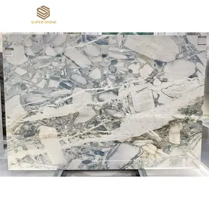 Atacado Pedra Natural Calacatta Blue Marble Countertop Lajes Para Vanity Top Do Banheiro E Cozinha Ilha