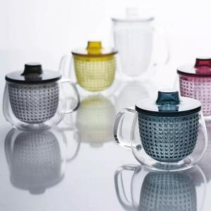New clear Borosilicate Glass Tea <strong>Mug</strong> With Strainer BPA Free Plastic <strong>Infuser</strong> - Product Image 3