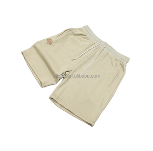 Knitted Worsted Fabric Mid-Waist <b>Elastic</b> Waist Solid American Sweat Handmade Men's High-End Summer Sports Casual Shorts - Product Image 4