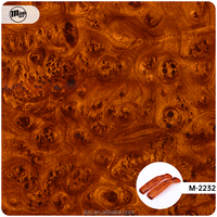 Film hydrographique classique à motif bois d'acajou, film d'impression hydrographique PVA pour surfaces courbes, accessoires automobiles