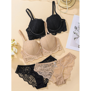 Nuevo sujetador <span class=keywords><strong>de</strong></span> encaje elegante con copa ultrafina, ropa interior francesa cómoda para mujer, con tirantes que se pueden desmontar. - Product Image 2