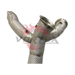 ท่อลงแคทแบบไหลสูง Vortex 304 สำหรับ Mercedes-Benz AMG C63 C63S W205 4.0T ปี 2016–2023 พร้อมแผ่นกันความร้อน ไม่แสดงไฟเตือน Check Engine - Product Image 4