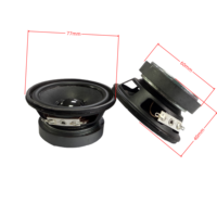 JL JL-526 Haut-parleur passif multi-usage 3 pouces 77mm 10W 4Ohm, basses profondes, aimant puissant 60mm, suspension en PU, aimant externe, finition noire