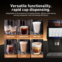 Machine à café commerciale à double bac à grains pour boulangerie, restaurant, café, écran tactile de 14 pouces, cafetière 16g, machine à expresso automatique
