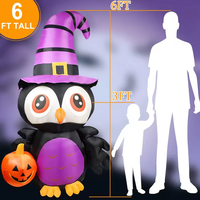 Décoration gonflable d'Halloween d'extérieur avec lumières LED Citrouille gonflable Halloween