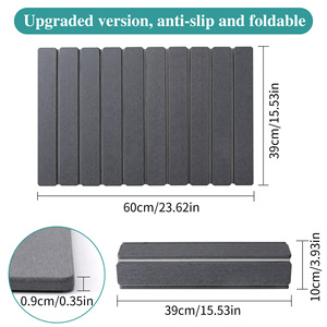 Alfombrilla de Baño de Piedra de Diatomita Antideslizante de Lujo, Alfombrilla de Secado Rápido Absorbente de Agua, Alfombrilla de Baño de Piedra Plegable de Silicona - Product Image 5