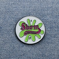 Pin con el Logotipo de Slurm Soda, Insignia de Esmalte Coleccionable Inspirada en Futurama