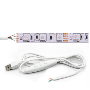 USB RGB LED المراقب 5V DC مصغرة 3 مفاتيح مع 1.5M كابل يو اس بي 5V RGB LED شريط إضاءة ليد تحكم USB - Product Image 4