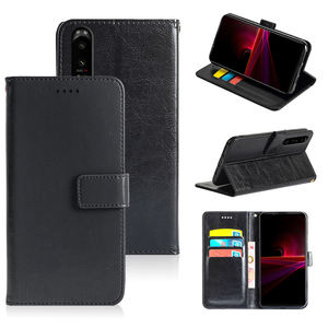Étui portefeuille en cuir à rabat pour <span class=keywords><strong>SONY</strong></span> <span class=keywords><strong>Xperia</strong></span> <span class=keywords><strong>1IV</strong></span> 1VI 10IV 5IV V VI ACE III ACE 3 avec béquille lanière trou Protection couverture - Product Image 1