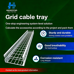 HONGFENG Grid Cable Tray Wire <b>Mesh</b> Steel Pre-Galvanized for Cable Laying Outdoor Use - Product Image 1