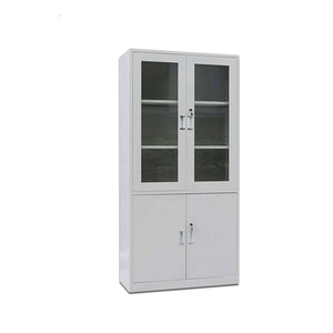 Steel office cupboard design metal glass door file cabinet medicine cabinet for office use