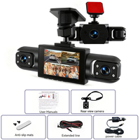 Cámara DVR para Auto de 2 Pulgadas y 1080P con Cuatro Lentes (Y107) en Venta Inmediata. Incluye cámaras interiores izquierda, interior derecha y trasera de 480P