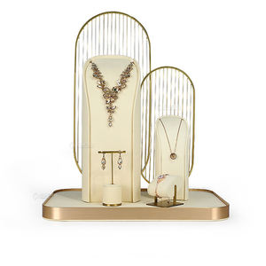 Supports de présentation de bijoux personnalisés en microfibre, série de présentoirs pour colliers et pendentifs - Product Image 6