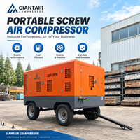Compresseur d'air à vis diesel robuste GIANTAIR, compresseur portable à moteur rotatif pour le forage industriel