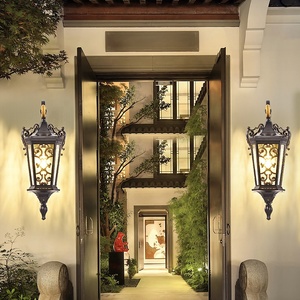 Đèn tường kiểu châu Âu cổ điển, đèn chiếu sáng ngoài trời biệt thự, đèn tường đồng cổ, đèn tường cửa ngoài trời - Product Image 5