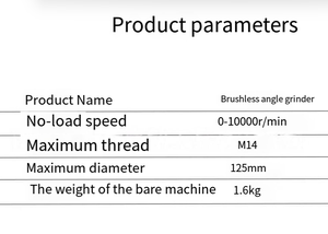 Herramientas de hardware eléctrico doméstico con batería, amoladora angular duradera de mano de 125mm, amoladora eléctrica interior eficiente inalámbrica - Product Image 6