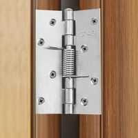 Charnière de porte à fermeture automatique en acier inoxydable Matériel de porte à ressort Charnière pliante ouverte à plat avec rebond de position