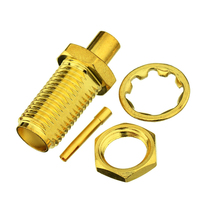 Buena calidad para conector SMA de soldadura de mamparo hembra de cable RG405