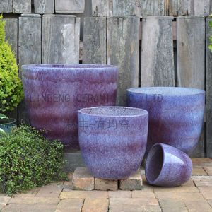 <span class=keywords><strong>Maceta</strong></span> de cerámica esmaltada et Of 6 Large para jardín al aire libre, paisajismo - Product Image 2