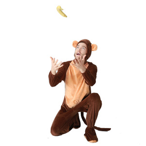 Costume d'Halloween XJ - Costume d'animal - Costume de cinéma et de télévision - Costume de singe pour homme adulte - Tenue de performance - Cosplay - Product Image 1