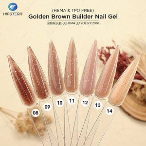 เจลต่อเล็บสีน้ำตาลช็อกโกแลตแบบกลิตเตอร์ เจลแข็งสีน้ำตาลเงา เจลต่อเล็บแบบใช้ความร้อนต่ำ เจลยูวีสำหรับต่อเล็บในภาชนะแบบกำหนดเอง - Product Image 6