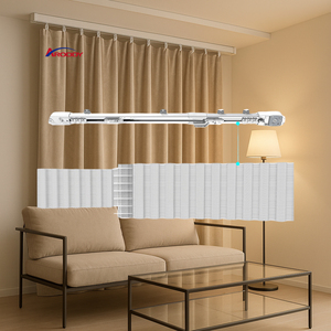 Rail de <span class=keywords><strong>rideau</strong></span> électrique WiFi ARODDY 70,87-118,11 pouces <span class=keywords><strong>pour</strong></span> <span class=keywords><strong>baie</strong></span> vitrée, rail de <span class=keywords><strong>rideau</strong></span> commercial en métal, rail de <span class=keywords><strong>rideau</strong></span> - Product Image 1