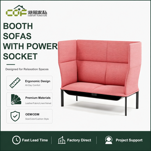 Sofá Modular <span class=keywords><strong>de</strong></span> <span class=keywords><strong>2</strong></span> Plazas con Respaldo Alto, Sofá Seccional <span class=keywords><strong>de</strong></span> Estilo Europeo, Conjunto <span class=keywords><strong>de</strong></span> Sofás Italianos, Sofá <span class=keywords><strong>de</strong></span> Oficina Moderno, Asientos Tipo Cabina - Product Image 1