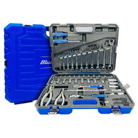 American Blue Dot Tools Set d'outils de réparation rapide pour voiture Pince à clé à douille 67 pièces Étui pour perceuse électrique portable
