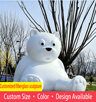 Grande sculpture de personnage de dessin animé en FRP pour porte, personnalisable, pour centre commercial, magasin, ou comme figurine IP de célébrité d'Internet