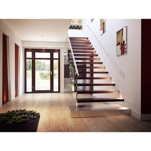 Trong nhà sắt nổi cầu thang Trần thép lan can cầu thang bằng gỗ treo cầu thang - Product Image 2