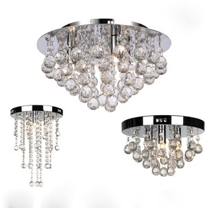 Metal Artistic Style Square Nakita Droplet Flush Mount Glass Crystal Acrylic Home Decoration <b>Ceiling</b> <b>Lighting</b> - Product Image 1