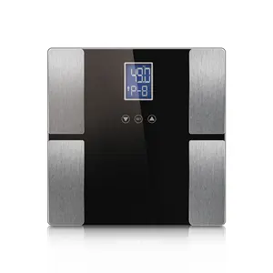 Yiwu Hersteller Custom 180kg 396lb gehärtetes Glas Wasserdicht Personal Human Electronic Körperfett Badezimmer Gewicht Digital waage