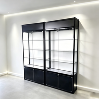 Vitrine de présentation en verre style cadre de rangement, multi-niveaux, pour bijoux et figurines