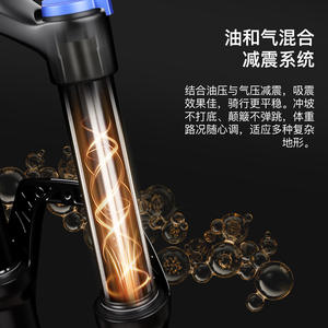 Fourche à suspension pneumatique pour VTT Bolany, 26 pouces, alliage de magnésium, réglage du rebond, axe QR - Product Image 3