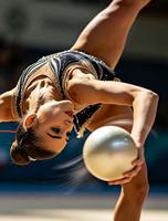 Pelota Profesional de Gimnasia Rítmica de PVC de 15 cm, Pelota de Ejercicio de Pilates y Yoga de 18 cm para Niñas y Mujeres