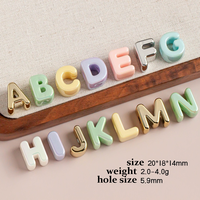 Perles lettres géantes Manna 20*18*14MM en acrylique faites à la main, durables, à grand trou, pour bijoux DIY, porte-clés et sangles de téléphone