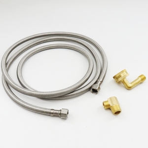 Ensemble <span class=keywords><strong>de</strong></span> tuyaux <span class=keywords><strong>de</strong></span> <span class=keywords><strong>drainage</strong></span> pour <span class=keywords><strong>lave</strong></span>-<span class=keywords><strong>vaisselle</strong></span> (entrée et sortie) ; Tuyau tressé en acier inoxydable ; Conduite d'alimentation en eau ; Tuyau d'entrée - Product Image 6