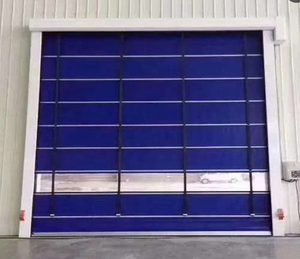 Pintu Lipat Komersial Cepat, Pintu Susun Kecepatan Tinggi Aman, PVC Modern Tahan Angin, Pintu Buka Samping Elektrik untuk Gudang Luar Ruangan - Product Image 2