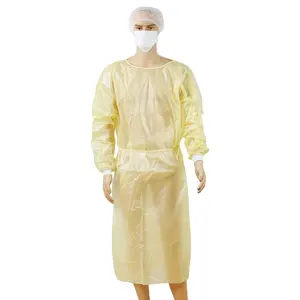 Tecido Não Tecido Vestido De Isolamento De Sala Limpa Terno Descartável Filmcovered Vestidos De Isolamento Nonmedical