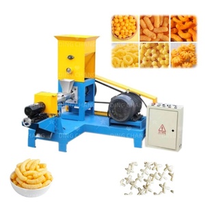 Máquina para hacer hojaldre de grano de grado industrial Rizos de maíz inflado Kurkur Máquina de extrusión de aperitivos de maíz Máquina para hacer hojaldre de maíz - Product Image 1