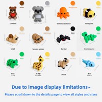 Vente en gros de jouets d'animaux miniatures imprimés en 3D, modèles de simulation colorés pour la décoration de micro-paysages, transfrontalier