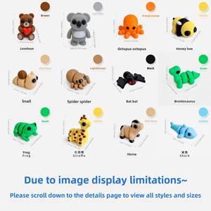 Juguetes de Animales Pequeños Impresos en <span class=keywords><strong>3D</strong></span> al por Mayor, Modelos de Simulación Coloridos para Decoración de Micropaisajes, Transfronterizo - Product Image 4