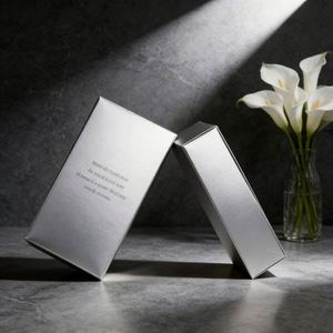 Factory Custom UV Coated Silk Screen Printed Eye Cream Silver <b>Card</b> <b>Box</b> Glossy Metallic Promotional Gift Packaging <b>for</b> Skincare - Product Image 1
