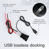 Prise de chargeur de voiture pour Toyota avec port de charge rapide, port de lecture de clé USB audio et affichage de voltmètre numérique, interrupteur modifié d'origine usine