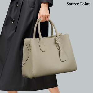 Lusso tinta unita in vera pelle elegante da <span class=keywords><strong>donna</strong></span> con cerniera per borse a tracolla - Product Image 5
