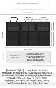 Red de Carga Plegable Resistente, Organizador de Maletero para Asiento Trasero, Organizador de Maletero para SUV, Bolsa de Almacenamiento para Maletero de Coche - Product Image 4