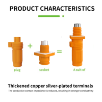 Connecteurs de batterie de stockage d'énergie, étanches IP67, connecteur Surlok 250A 300A 350A, prise de borne de stockage d'énergie